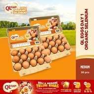 QL Eggs Day 1 Organic Selenium - Medium 30pcs Fresh Egg Farm Fresh Egg Telur Segar