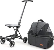 Pet Stroller Strolling Cart for Cats and Dogs Detachable Carrier with Removable Liner Safety Tether 
