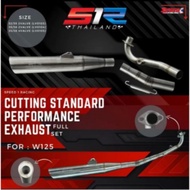 S1R THAILAND X GL RACING CUTTING STANDARD PERFORMANCE EXHAUST FULL SET FOR WAVE 125 / W125