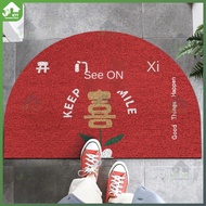 door mat outdoor door mat indoor Red Door Mat Entrance Door Mat Wire Ring Semicircle Red Door Mat St