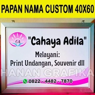 Acrylic 40x60 Papan Nama Dokter Bidan Plang Praktek Sign Label 40x60