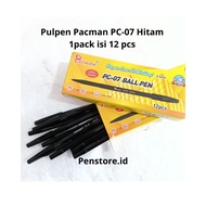 (pack = 12pcs) Pacman PC-07 Black Pen / Dozens of seminar pens - anti-jam Pen even if you fall