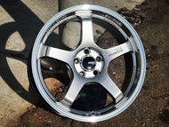 New THAILAND Car Sport Rim ADVAN RACING GT Wheels 17x7.5J 5x100 ET40 Hyper Black Lip - READY STOCK