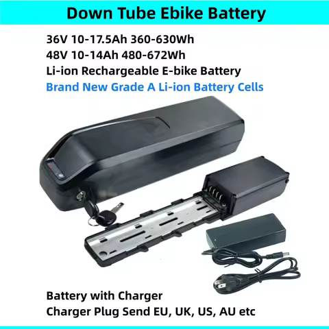 36V ALX Down Tube Ebike Battery 36V 10Ah 12Ah 12.5Ah 13Ah 15Ah 17.5Ah 48V 7.8Ah 10.4Ah 14Ah for VIVI