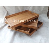 KAYU Teak Wood Tray 45x28 cm