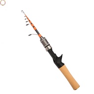 [HME] 1.5m Spinner Casting telescopic carbon Fishing Rod UL Horse Mouth Rod 2-6lb