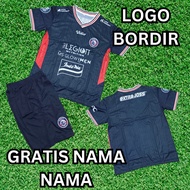 AREMA MALANG AURI SPORT PRINTING FOOTBALL JERSEY FOR KIDS AGES 7-15 YEARS