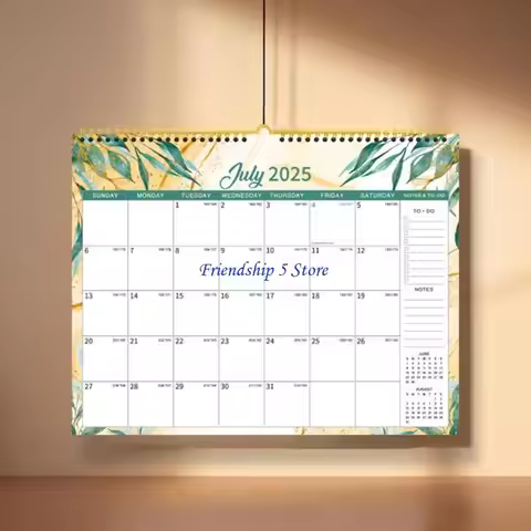 T8WC 2025-2026 Wall Calendar 18 Month Calendar from July 2025 to Dec 2026 Twin-Coil Binding Wall Han