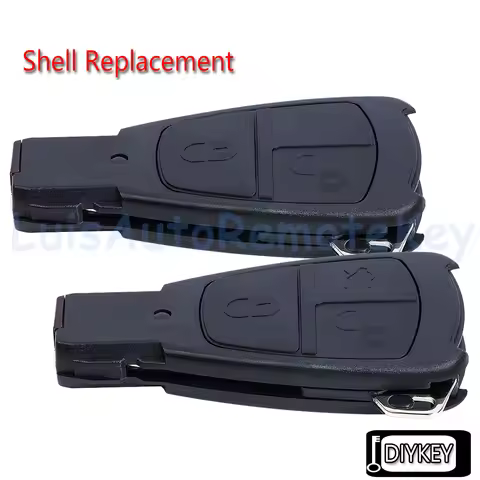2 / 3 Buttons Case Remote Car Key Fob Shell Cover + Key Blade for Mercedes Benz C E S Class C180 199