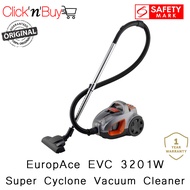 EuropAce EVC 3201W Super Cyclone Vacuum Cleaner. Strong 2000W Motor. HEPA Filter. Speed Control. Safety Mark Approved. 1 Year Warranty. aka EVC3201W