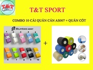 combo 10c quấn cán và cốt 7x27 vợt cầu lông bumbee as007 10 cái và cốt lớn