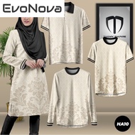 EvoNova Baju Muslimah Labuh Couple Set BLVCKROSE APPAREL Baju Jersey Muslimah Murah Perempuan Budak 