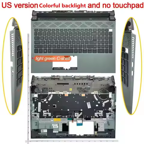 NEW US RGB Red Backlit For Dell G15 Ryzen Edition 5530 5515 5520 5510 5511 5521 0R2GPD 0THG34 0DKDXH