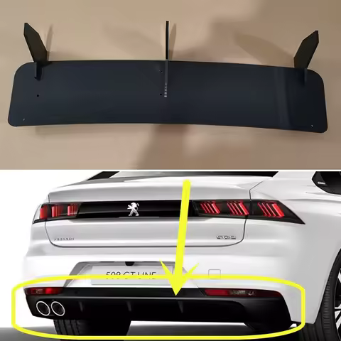Use For Peugeot 508 GT Line 2018 2019 Year Rear Diffuser Bumper Lips Spoiler Splitter Body Kit Acces