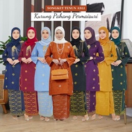 BAJU KURUNG PAHANG SONGKET TENUN ASLI BUNGA TABUR SOFT COTTON | SONGKET PERMAISURI