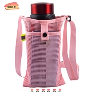 FKILLAONE Cup Sleeve Pouch, Visible Bag With Strap Sport Water Bottle Cover, Portable Mesh Cup Sleeve Pouch Camping Accessories Cup Sleeve Water Bottle