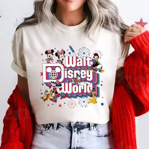 Comfort Colors® Walt Disney World 4th of July T-Shirt Disney 4th of July T-Shirt Mickey T-Shirt Four