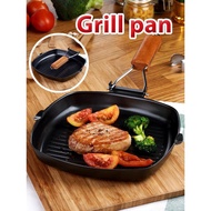 24*24 cm Aluminium Grill Pan Steak Griddle Pan