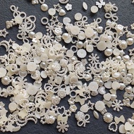 仿珍珠贴片 手工diy圣诞树装饰扭扭棒配花环雪花爱心星星贴片  feiten.my20251007