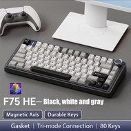 AULA | AULA F75 HE Hall Magnetic Switch Keyboard 4000mAh Battery Hot Swap Gasket Tri-mode Wireless R