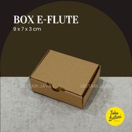 Brown E-Flute Cardboard Box for Online Shop Packaging, Souvenirs, Gift Boxes, Hampers, Snacks, Cakes