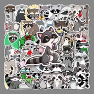 50pcs Little Raccoon Stationery Box Stickers Anime Stickers Waterproof Stickers Luggage Stickers Water Bottle Stickers Guitar Stickers Graffiti Stickers