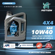 MOTION 10w40 7L API SP SEMI Synthetic Engine Oil Car Lubricant Minyak Hitam Enjin Kereta Proton Toyo
