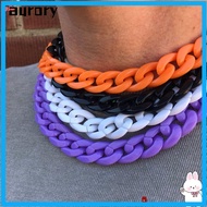 AURORY Chain Necklace Acrylic Unisex Chunky Chain Choker Hip Hop Gothic Hip Hop