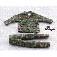1:6 Soldiers Jungle Camouflage Combat Uniforms Male Clothing Suits F 12'' Body