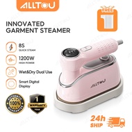 ALLTOU Handheld Steam Iron 1200W 8s Quick Steam LED Screen 2-Level Foldable Portable 150ML Garment S