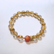 天然礦石 鈦晶 8.5mm 金太陽 手鍊