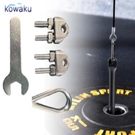 [vsrhkq] Stainless Steel Gym Machine Cable Pulley Stopper Set Exercise Equipment Cable Attachment fo