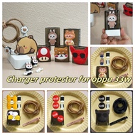 Black Snoopy men labubu Shiba Inu model VCB3HDUH Compatible for Realme 33W c55 Charger Protector cas