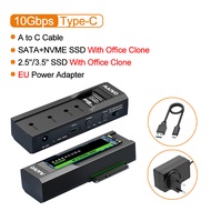 MAIWO 10Gbps Type-C Dual-BayM.2เคส SSD NVMe SATA โปรโตคอลคู่โปรโตคอล M2แท่นวางมือถือ2.5/3.5นิ้วพร้อม