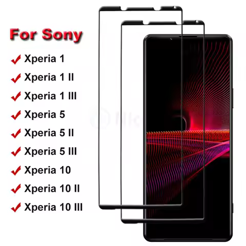 2Pcs Screen Protector for Sony Xperia 1 II III Premium Tempered Glass For Xperia 5 II III Protective
