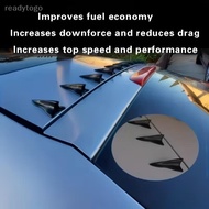 [RDY] 10Pcs Rear Roof Shark Fins Spoiler Wing Kit Universal Car Roof Spoiler Bumper Spoiler Shark Fi