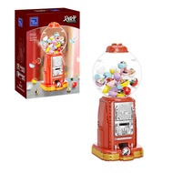 PANTASY Retro Gumball Machine Building Block Set, with 12 Micro Building Blocks and 12 Lucky Notes f