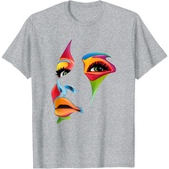 Abstract Colorful Adult T-Shirt Woman Art T-Shirt Fashion Tops for Boys and Girls Distro Ages 1 2 3 