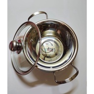 Soup pot 18cm 20cm 22cm 24cm 26cm stainless steel glass lid stainless steel handle stainless steel p