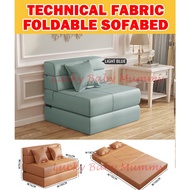 【Tech Cloth】PU Thick Foldable Sofabed / Foldable Sofa / Foldable Mattress/Lazy/Folding/Bed / Rainbow