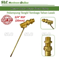 1/2" (15mm) / 3/4" (20mm) Heavy Duty Brass Float Valve for Water Tank / Pelampung Tembaga Tangki Air