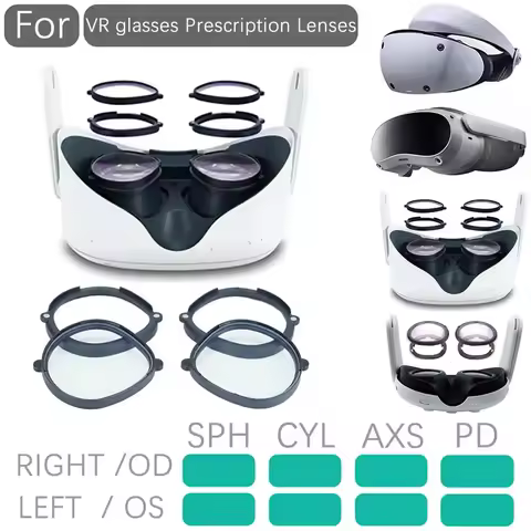 VR Glasses Prescription Lenses for Oculus Quest 2/Quest 3S/Quest 3/PICO 4/PS VR2 Myopia Lens Magneti