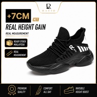 Ratio Apex 7CM Black Sport Sneakers Men | Invisible Height Increasing Shoes 男士隐形内增高运动鞋 7CM | Ready S