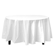 PLASTIC TABLE CLOTH WHITE 56X56 - 10pc
