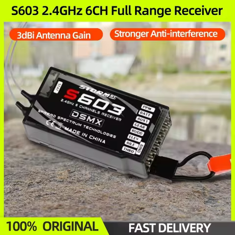 6CH S603 2.4GHz Receiver DSMX AR6210 6 Channels MKron DSM2 RX For RC Transmitter Radio Spektrum DX6i