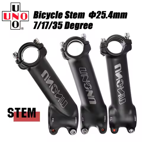 UNO 25.4mm Stem Mtb Bicycle Handlebar Stem 7 17 35 Degree Ultralight MTB Power Bike Table Mountain R