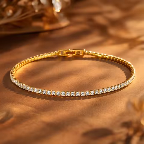 Sterling 925 Silver Jewelry 16cm to 19cm Tennis Bracelet 2mm Zirconia Anniversary Gift Genuine Sterl