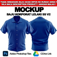 Baju Korporat Lelaki V2 Long Sleeve & Short Sleeve Mockup For Photoshop
