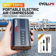 CYCLAMI Z5L Electric Pump Tire Inflator Air Pressure Display 130 PSI Portable Bicycle Cordless Infla