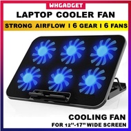 STRONG 6 FAN Laptop Cooler Fan Gaming | Laptop Stand Cooling Pad | Laptop Stand With Fan | Kipas Laptop Cooling